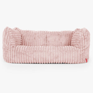 Puf Sofá Rubén - Pana de Felpa Ultra Rosa Empolvado