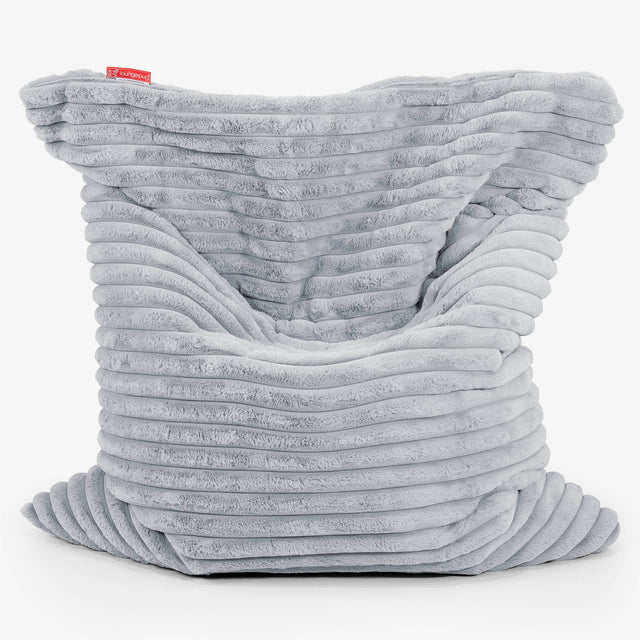 Puff Cama Gigante XL - Pana de Felpa Ultra Azul Huevo de Pato 01