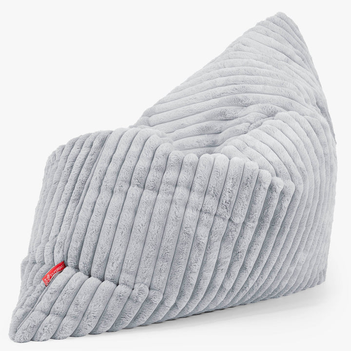 Puff Cama Gigante XL - Pana de Felpa Ultra Azul Huevo de Pato 02