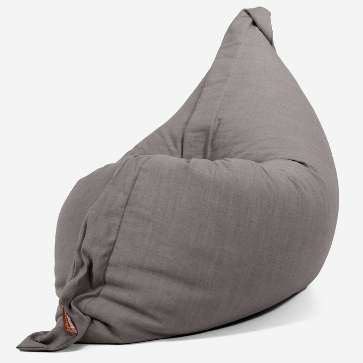 Puff Gigante Cama XL - Aspecto de Lino Pizarra Gris 02