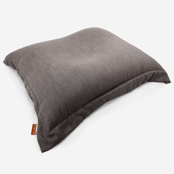 Puff Gigante Cama XL - Aspecto de Lino Pizarra Gris 03