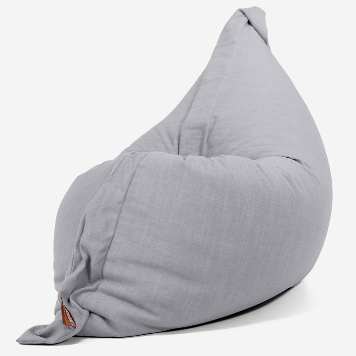 Puff Gigante Cama XL - Aspecto de Lino Plata 02
