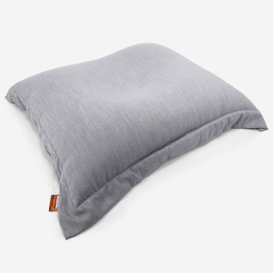 Puff Gigante Cama XL - Aspecto de Lino Plata 03