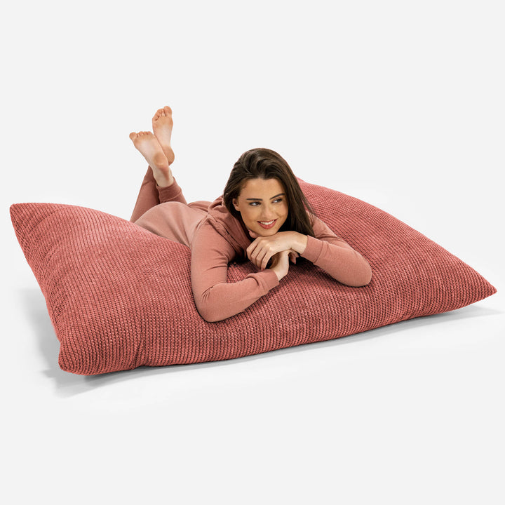 Puff Gigante Cama XL - Pompón Naranja Calabaza 03
