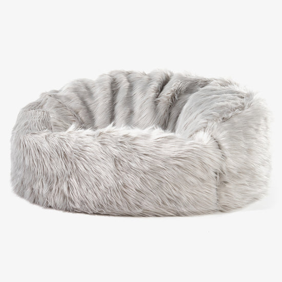 Puff Gigante Sofá 'Mamut' - Piel Sintética Mongola Gris 01