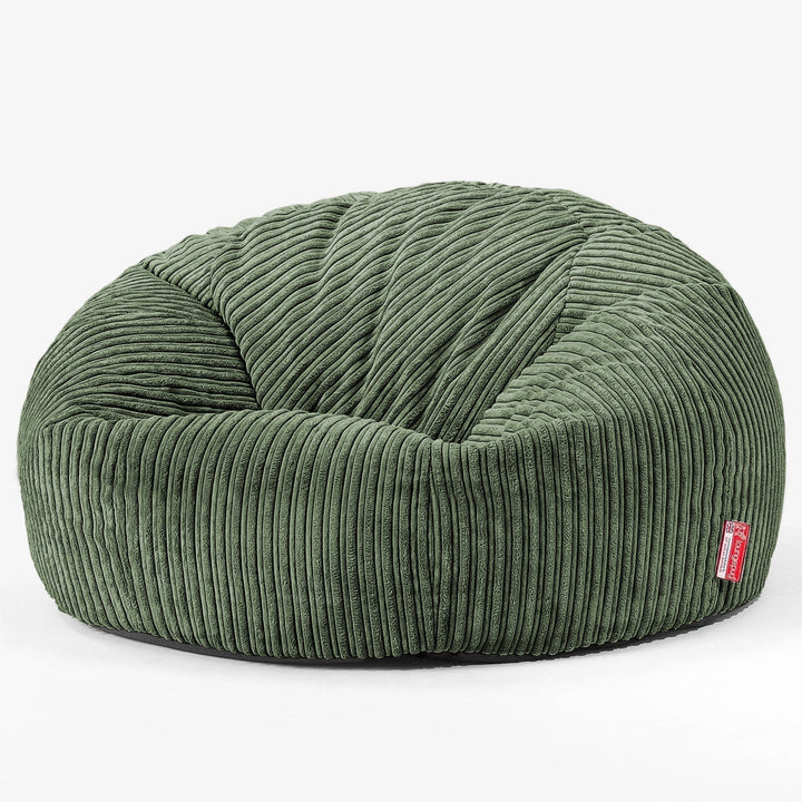 Puff Gigante Sofá Clásica - Pana Clásica Bosque Verde 01