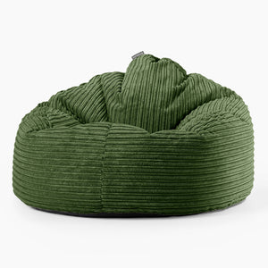 Puff Pera 'Archi' - Pana Clásica Bosque Verde