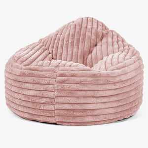 Puff Pera 'Archi' - Pana de Felpa Ultra Rosa Empolvado