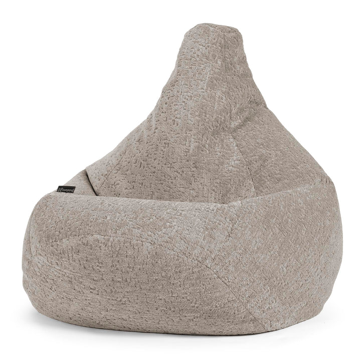 Puff Pera - Chenilla Premium Gris 02