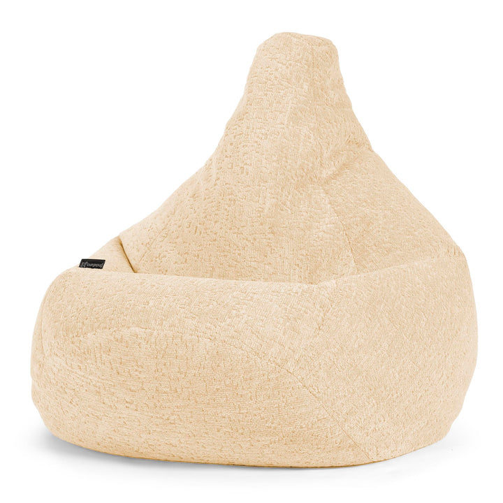 Puff Pera - Chenilla Premium Marfil 02