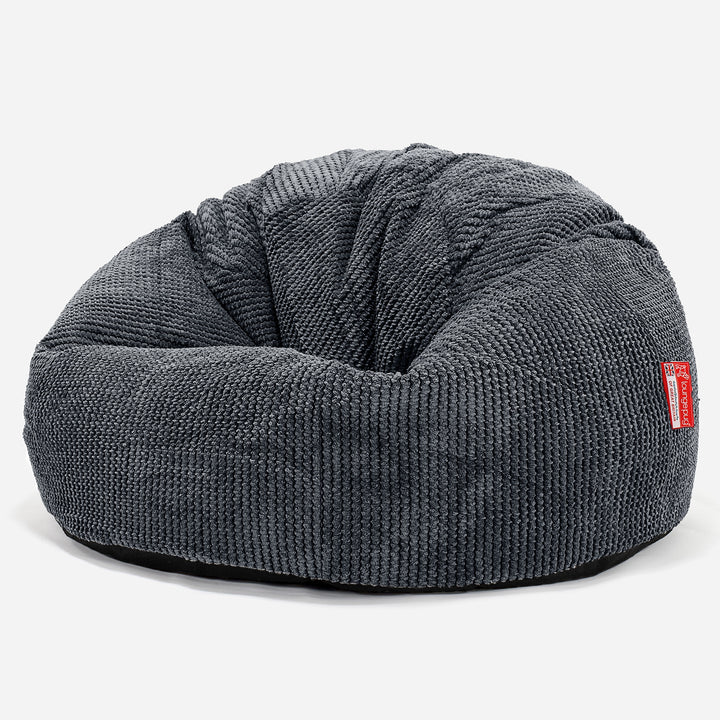 Puff Redondo - Pompón Negro 01