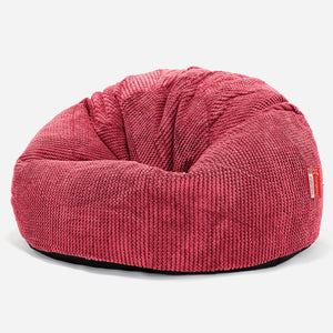Puff Redondo - Pompón Rojo pastel