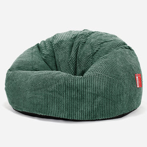 Puff Redondo - Pompón Verde Musgo