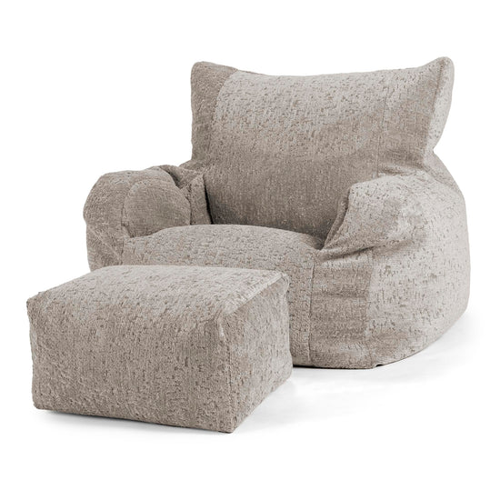 Puff Sillón Josephine - Chenilla Premium Gris 02