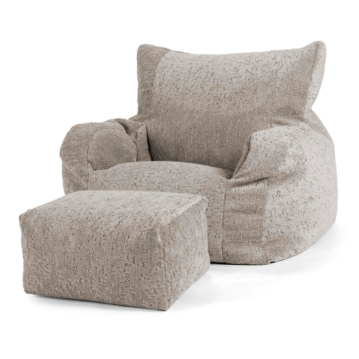 Puff Sillón Josephine - Chenilla Premium Gris 02