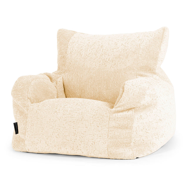 Puff Sillón Josephine - Chenilla Premium Marfil 01