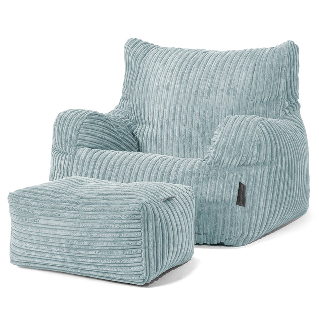 Puff Sillón Josephine - Pana Clásica Menta 02