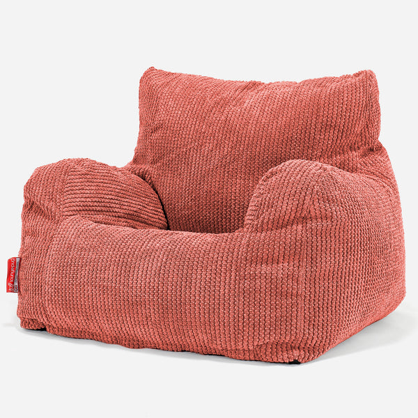 Puff Sillón Josephine - Pompón Naranja Calabaza 01