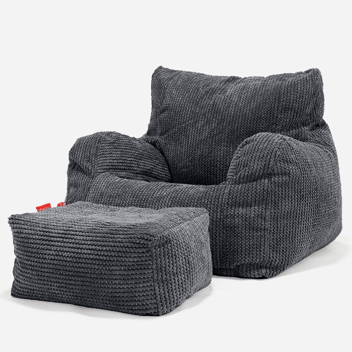 Puff Sillón Josephine - Pompón Negro 02