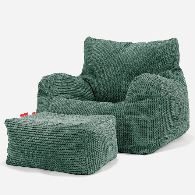 Puff Sillón Josephine - Pompón Verde Musgo 02