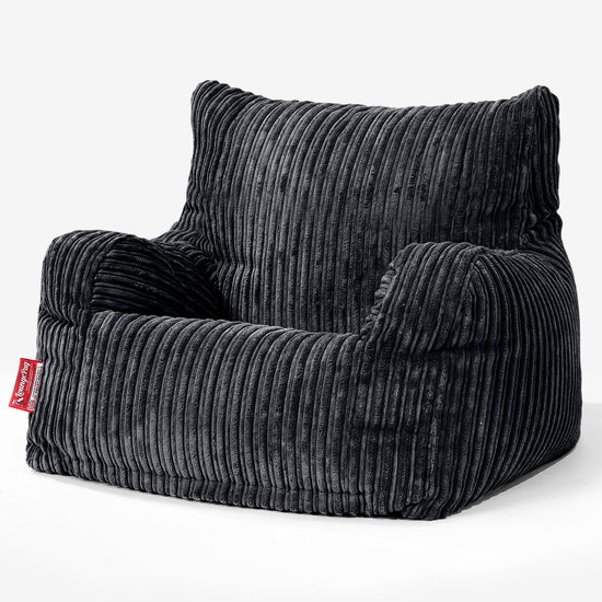 Puff Sillón Josephine - Pana Clásica Negro 01