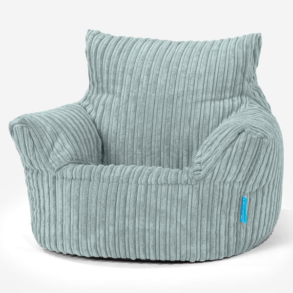 Puff Sillón para niños - Pana Clásica Menta 01