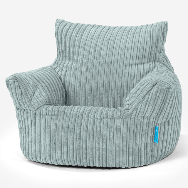 Puff Sillón para niños - Pana Clásica Menta 01