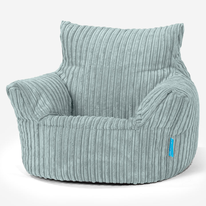 Puff Sillón para niños - Pana Clásica Menta 01