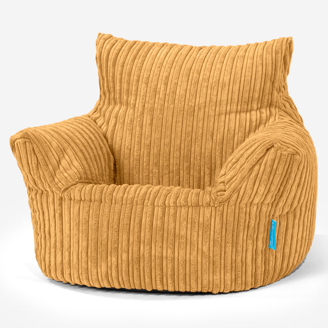 Puff Sillón para niños - Pana Clásica Miel Dorada 01