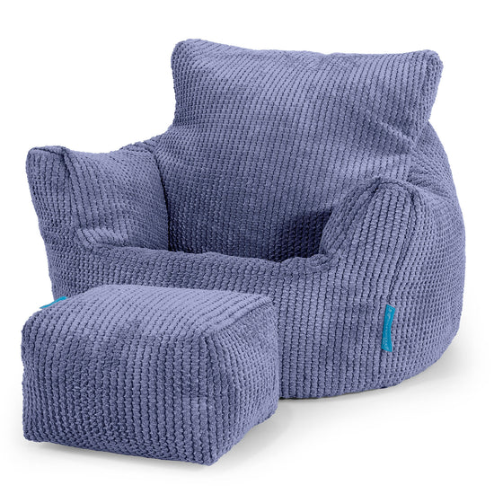 Puff Sillón para niños 1-3 años - Pompón Morado 02