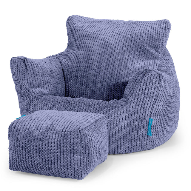 Puff Sillón para niños 1-3 años - Pompón Morado 02