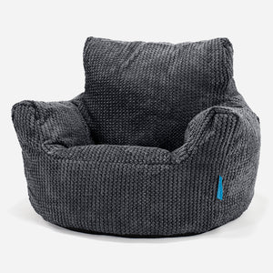 Puff Sillón para niños 1-3 años - Pompón Negro