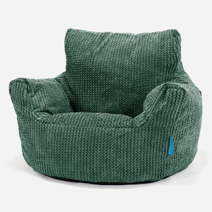 Puff Sillón para niños 1-3 años - Pompón Verde Musgo