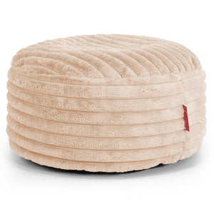 Puff Taburete - Pana de Felpa Ultra Durazno