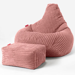 Silla De Juego Puf - Pana Clásica Durazno