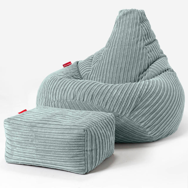 Silla De Juego Puf - Pana Clásica Menta 01