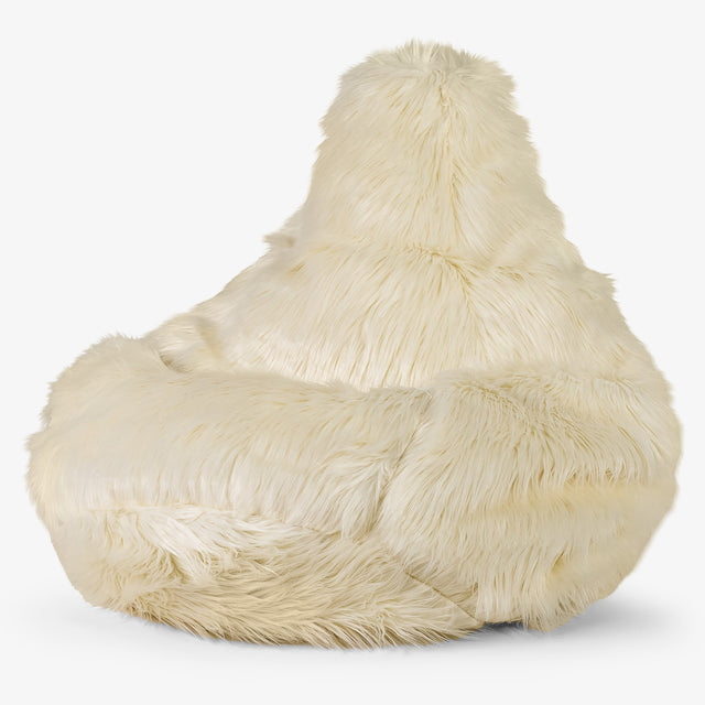 Silla De Juego Puf  - Piel Sintética Mongola Crema 01