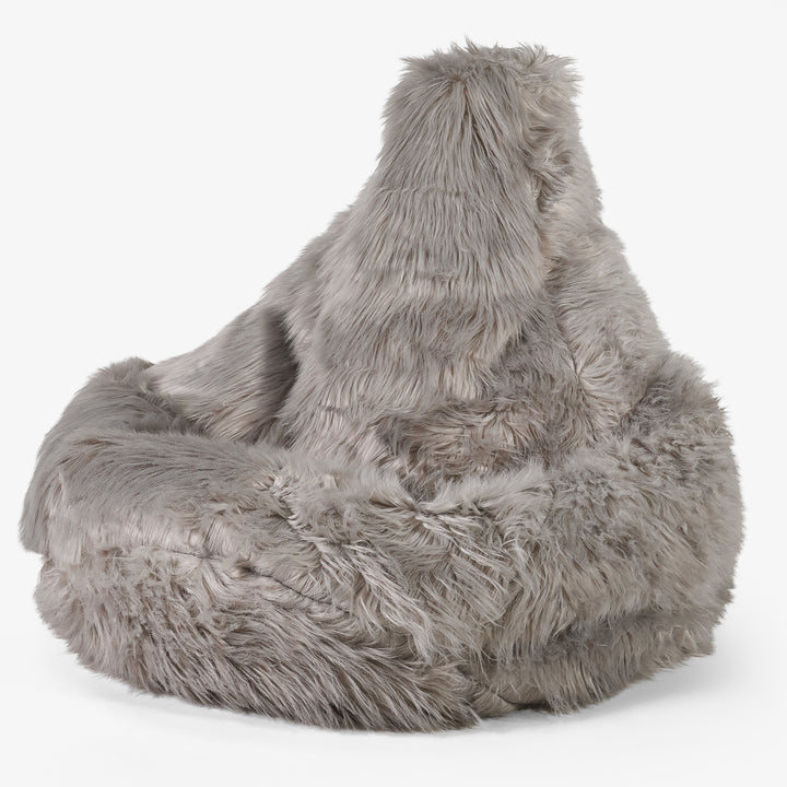 Silla De Juego Puf - Piel Sintética Mongola Gris 01