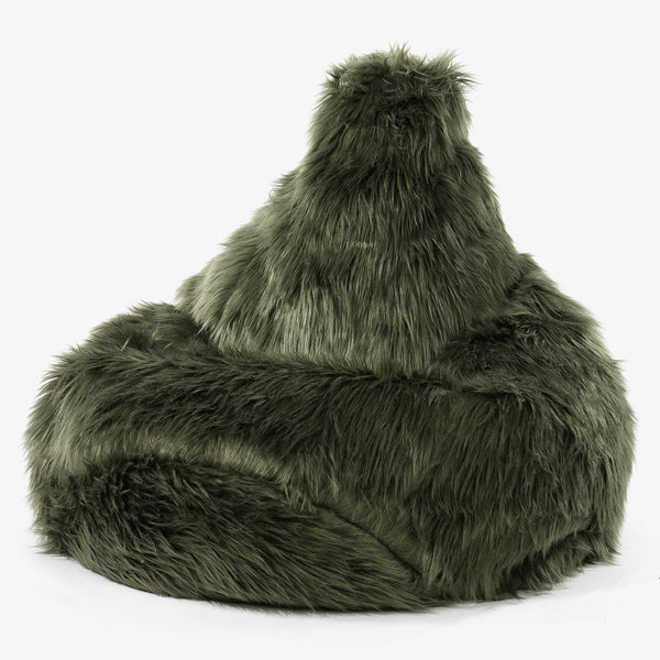 Silla De Juego Puf  - Piel Sintética Mongola Verde salvia 01