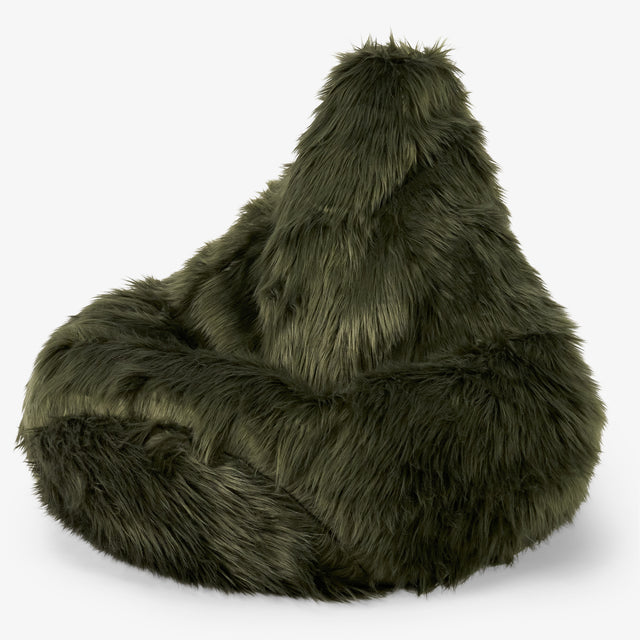 Silla De Juego Puf  - Piel Sintética Mongola Verde salvia 01