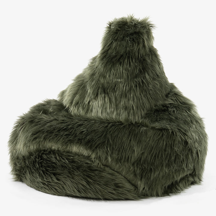 Silla De Juego Puf  - Piel Sintética Mongola Verde salvia 01