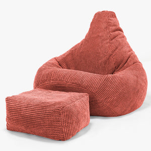 Silla De Juego Puf - Pompón Naranja Calabaza