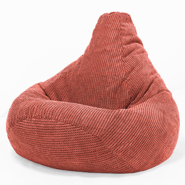 Silla De Juego Puf - Pompón Naranja Calabaza 01