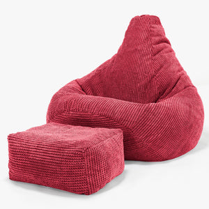 Silla De Juego Puf - Pompón Rojo pastel