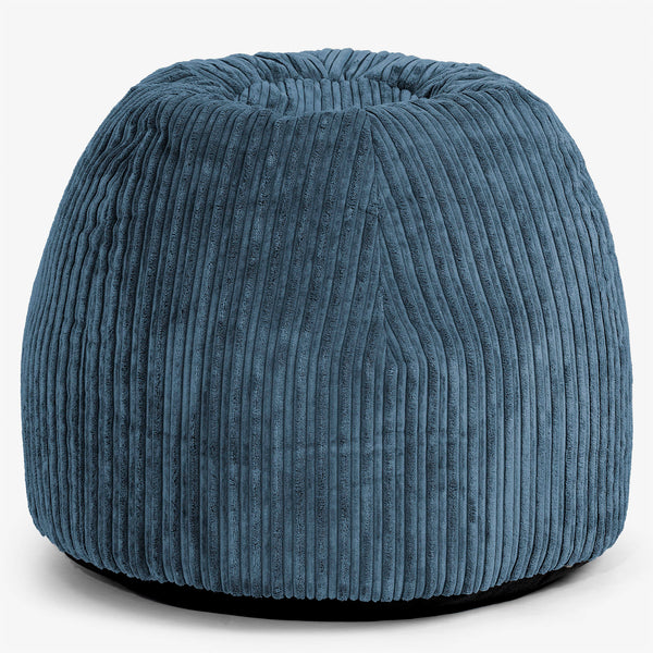 Silla Pouf de Oficina Ergonómica - Pana Clásica Azul marino - 01