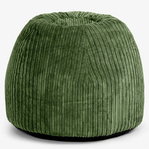Silla Pouf de Oficina Ergonómica - Pana Clásica Bosque Verde