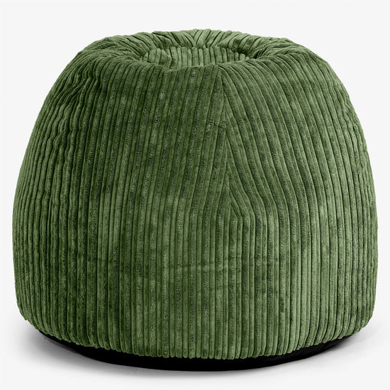 Silla Pouf de Oficina Ergonómica - Pana Clásica Bosque Verde - 01