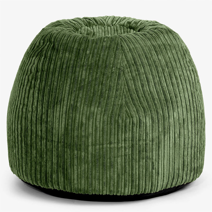 Silla Pouf de Oficina Ergonómica - Pana Clásica Bosque Verde - 01