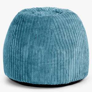 Silla Pouf de Oficina Ergonómica - Pana Clásica Egeo Azul