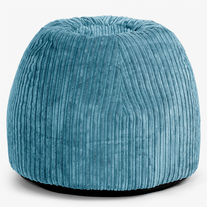 Silla Pouf de Oficina Ergonómica - Pana Clásica Egeo Azul - 01
